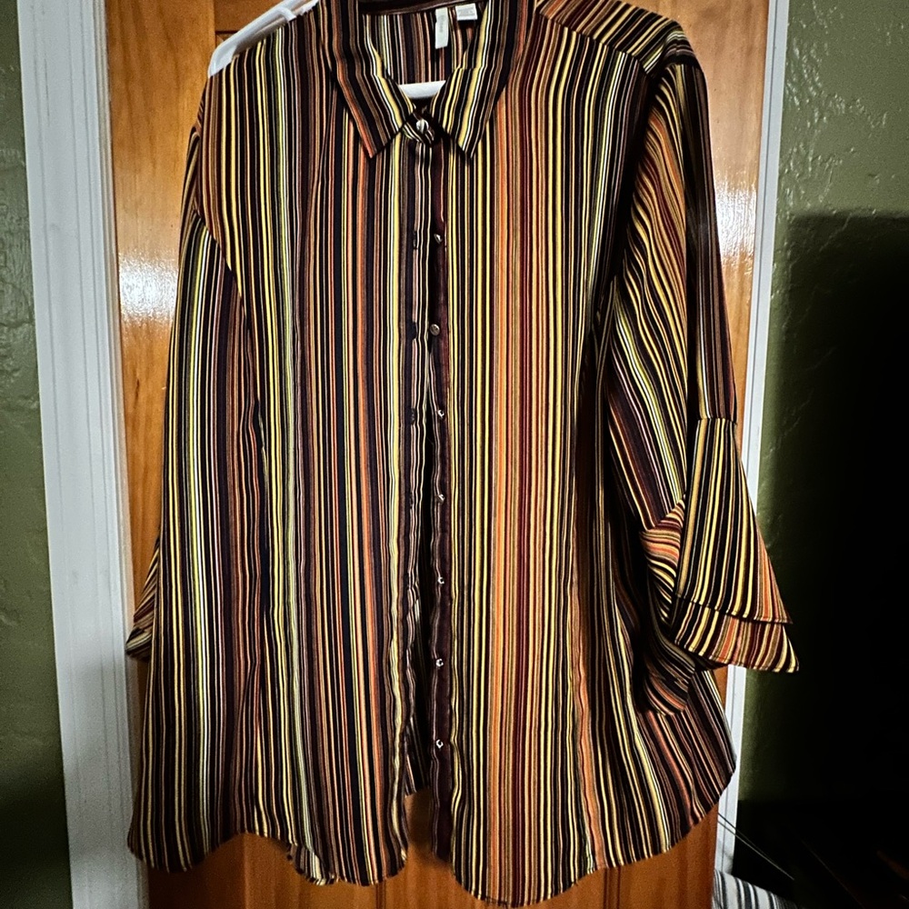 Cato Multicolor Striped Women's Blouse